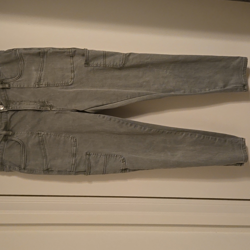 Oat Olive Green Cargo Jeans - Picture 3 of 5